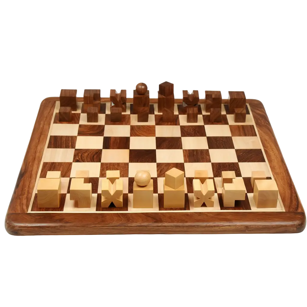 Échiquier Chic | Jeu d'Échecs en Bois avec Finition Mate | Élégance et Raffinement pour Passionnés 1