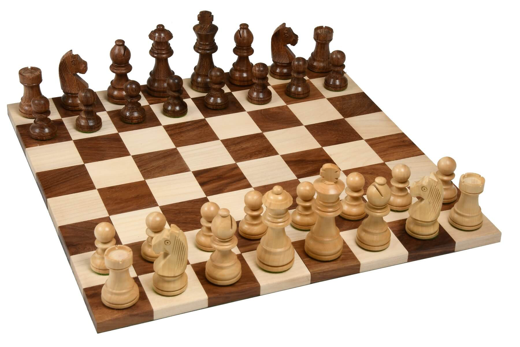 Échiquier en Bois de Sheesham | Surface de Jeu Enroulable Pratique pour Passionnés d'Échecs
