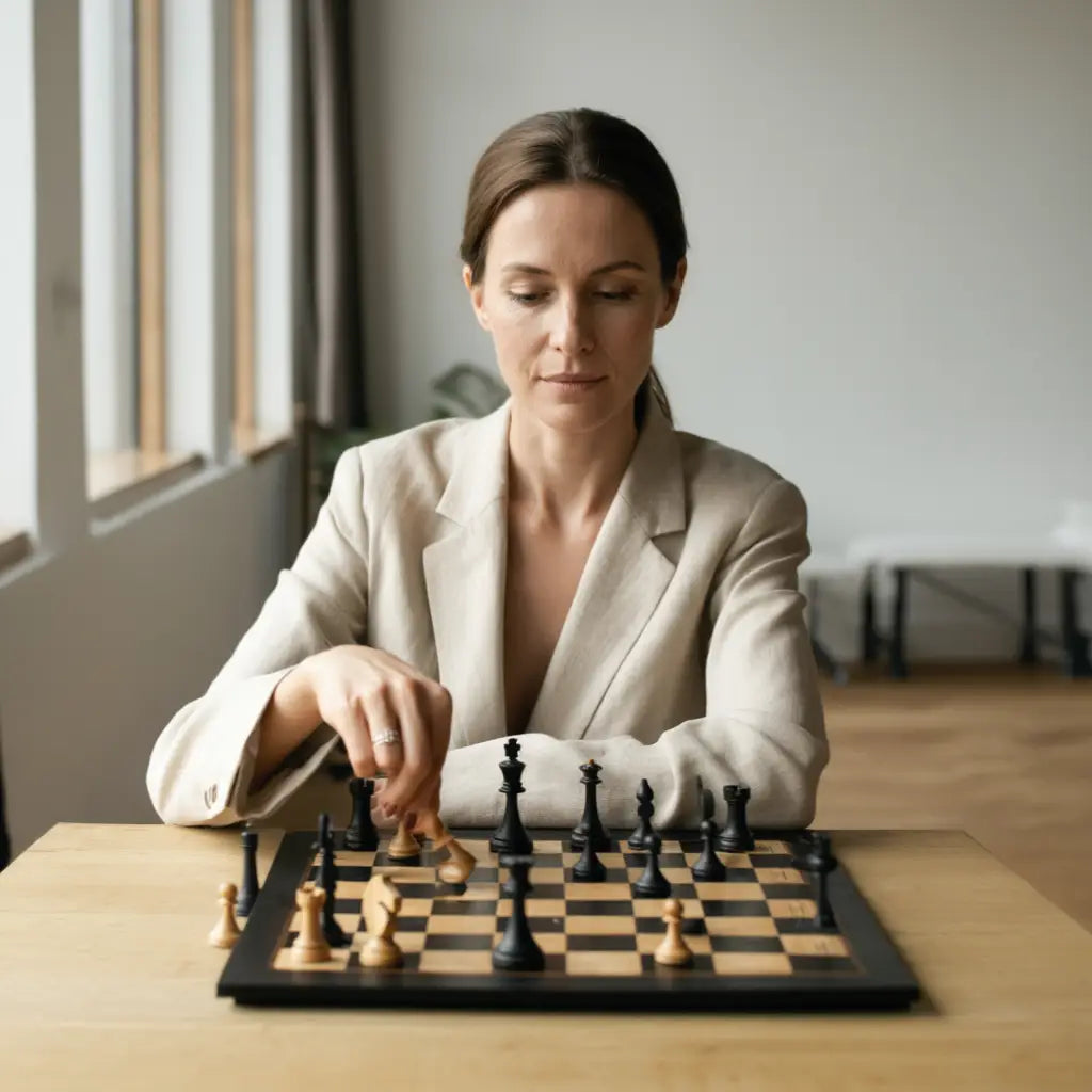 Echiquier en Bois Royal | Jeu d'Échecs Sculpté à la Main avec Finition Mate | Élégance Artisanale pour Passionnés 3