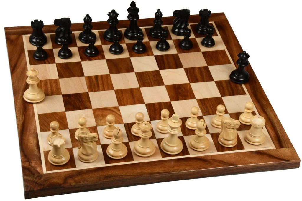 Jeu d'Échecs en Bois | Échiquier Élégant avec Finition Mate pour Collectionneurs