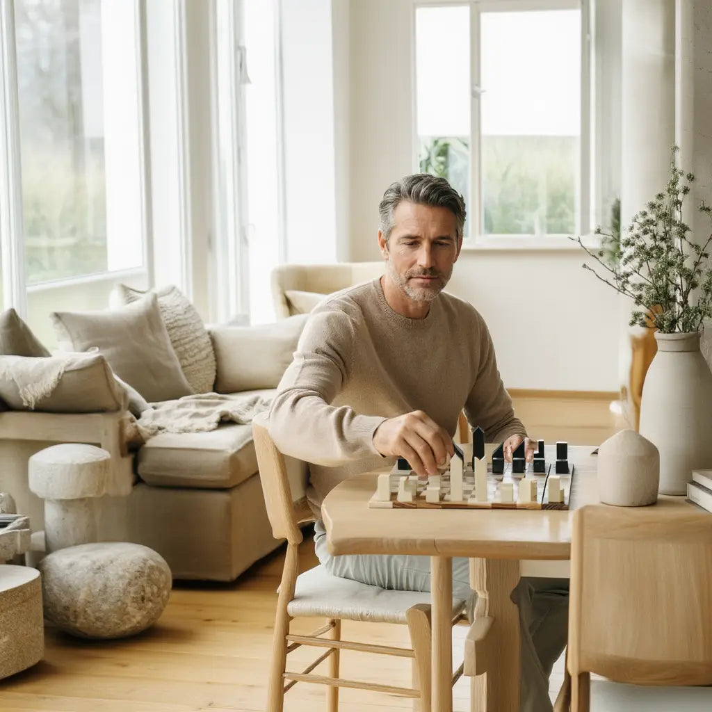 Jeu d'Échecs en Bois | Échiquier avec Pièces Sculptées et Finition Mate | Élégant pour Passionnés 6