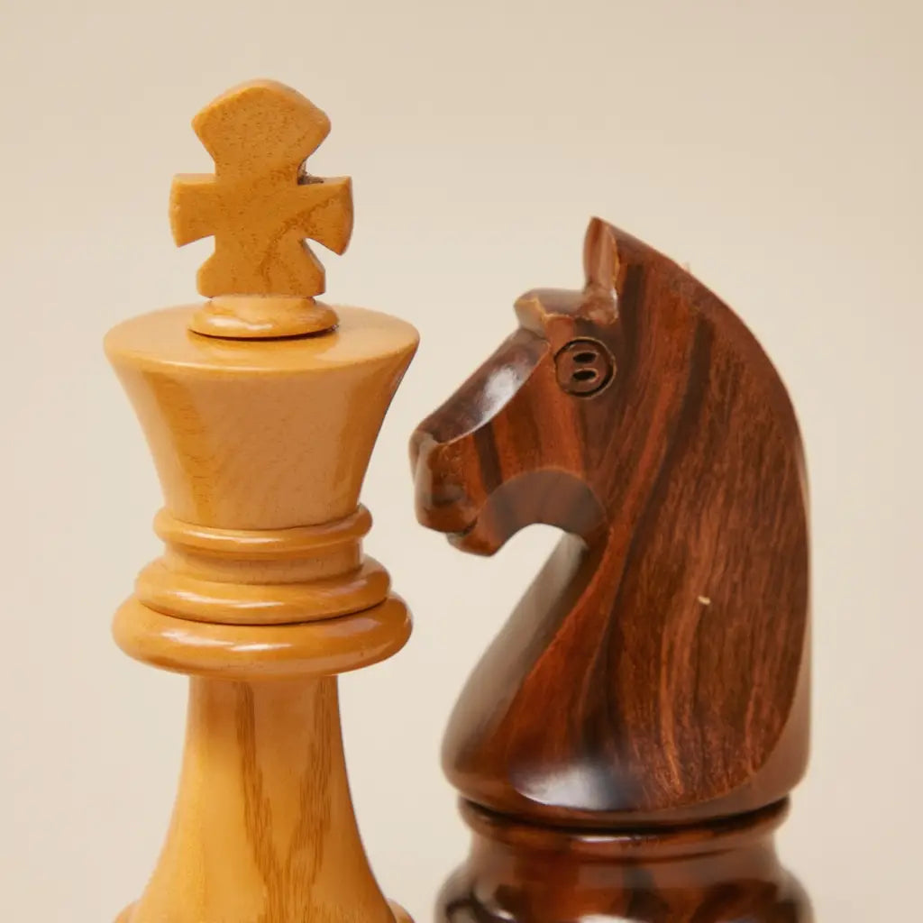 Jeu d'Échecs en Bois de Sheesham | Échiquier en Bois avec Pièces Pondérées | Idéal pour Passionnés 4