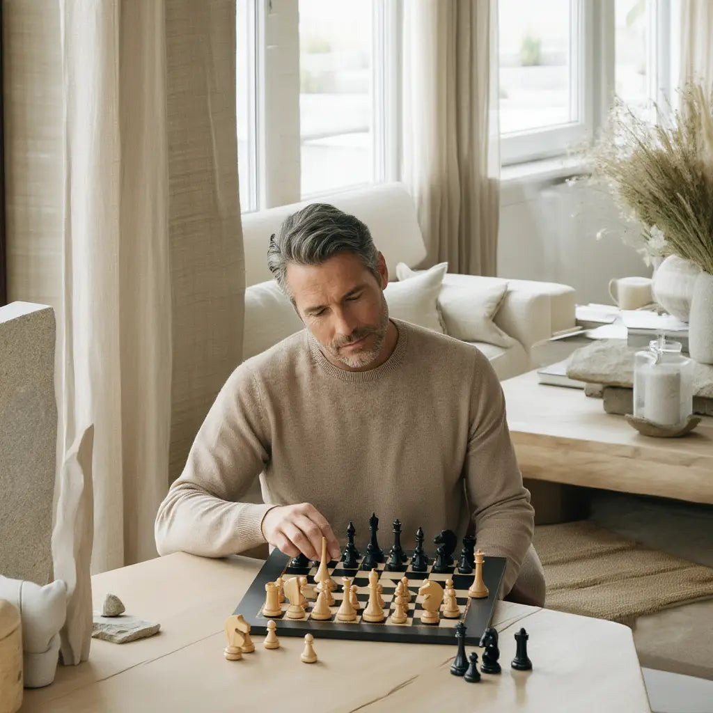 Echiquier en Bois Royal | Jeu d'Échecs Sculpté à la Main avec Finition Mate | Élégance Artisanale pour Passionnés 6