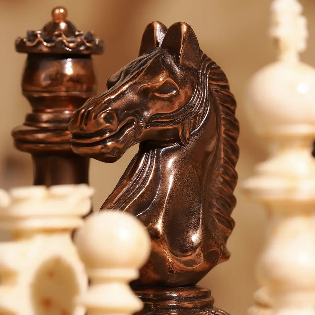 Coffret de Jeu d'Echecs en Marbre avec Pieces Peintes à la Main | Echiquier Élégant pour Parties Mémorables 4