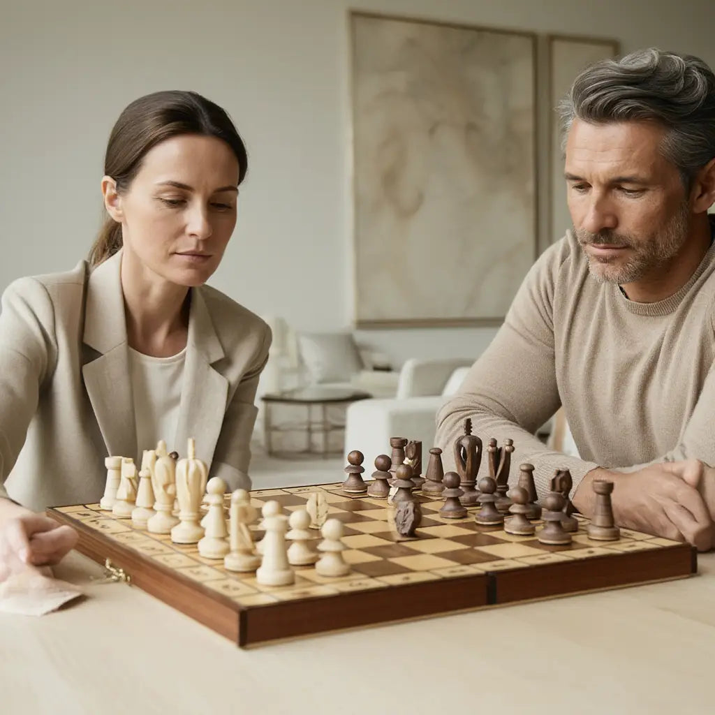 Échiquier en Bois Artisanale avec Finition Mate | Design Élégant pour Passionnés de Jeux 3