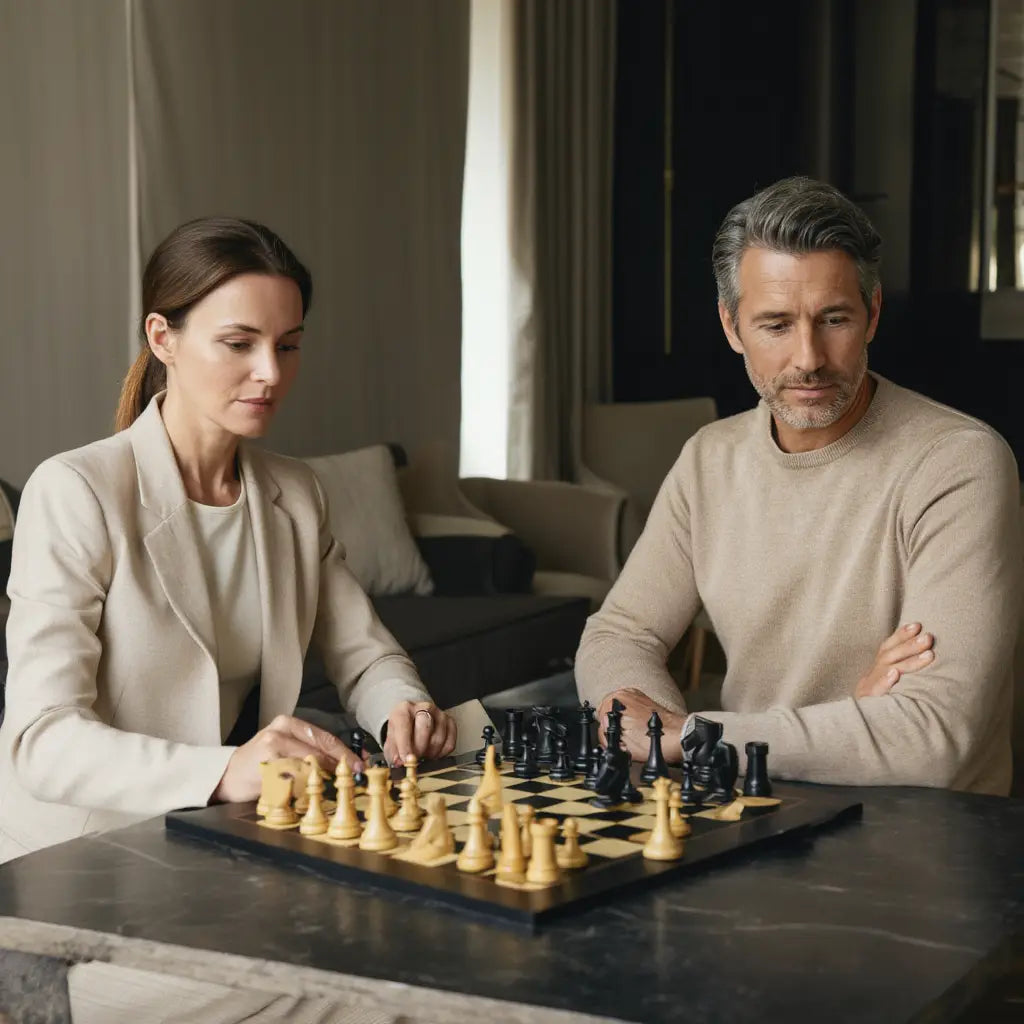 Echiquier en Bois Royal | Jeu d'Échecs Sculpté à la Main avec Finition Mate | Élégance Artisanale pour Passionnés 5