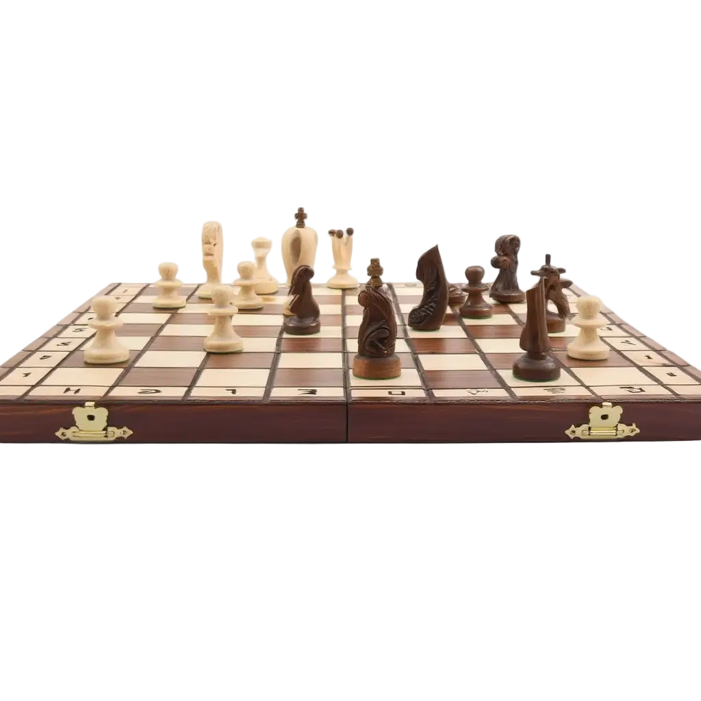 Échiquier en Bois de Charme | Jeu d'Échecs Élégant avec Finition Mate | Parfait pour Passionnés 1