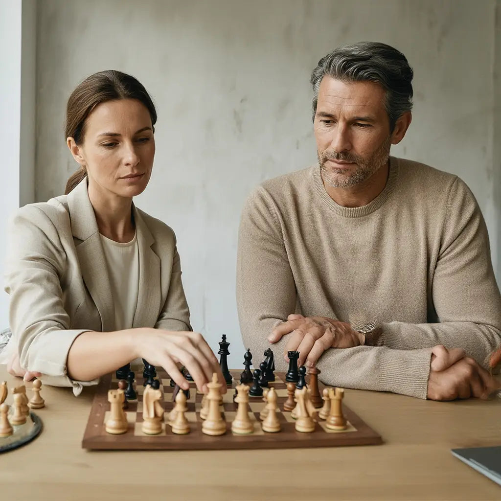 Échiquier en Bois | Jeu d'Échecs avec Pièces Sculptées en Ébène et Buis | Design Élégant pour Passionnés 6