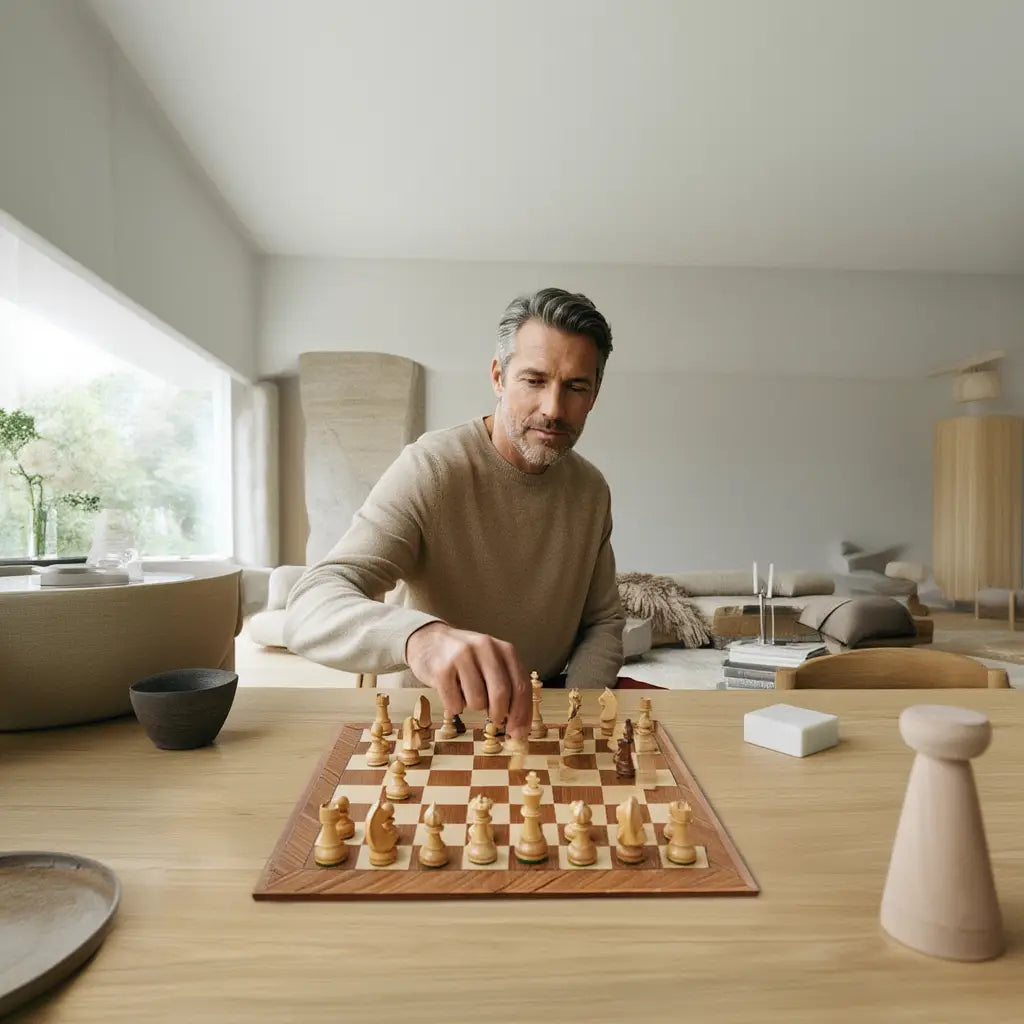 Jeu d'Échecs en Bois de Sheesham | Échiquier en Bois avec Pièces Pondérées | Idéal pour Passionnés 5