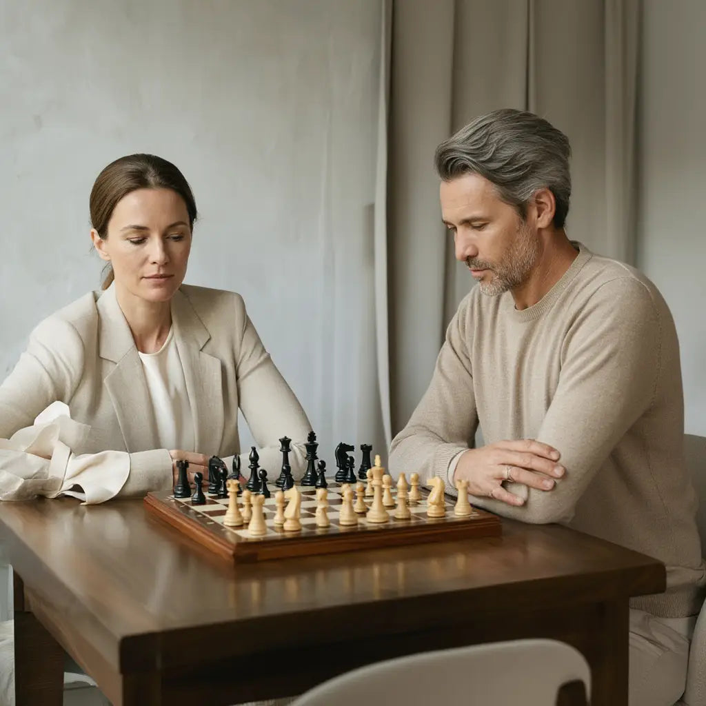 Échiquier en Bois | Jeu d'Échecs avec Pièces Sculptées en Ébène et Buis | Design Élégant pour Passionnés 3