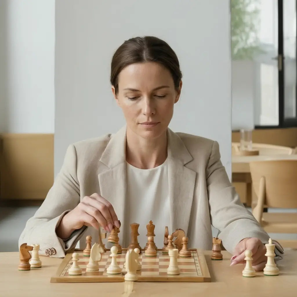 Ensemble d'Échecs en Bois Wengé et Sycomore avec Pièces en Buis – Jeu d'Échec Traditionnel 7