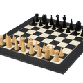 Ensemble d'Échecs en Ébène et Buis avec Finition Mate | Plateau Spacieux pour Parties Stratégiques 1