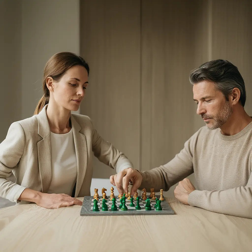 Echiquier en Bois de Frêne | Jeu d'Échecs avec Pièces Sculptées | Design Élégant pour Une Expérience de Jeu Unique 5