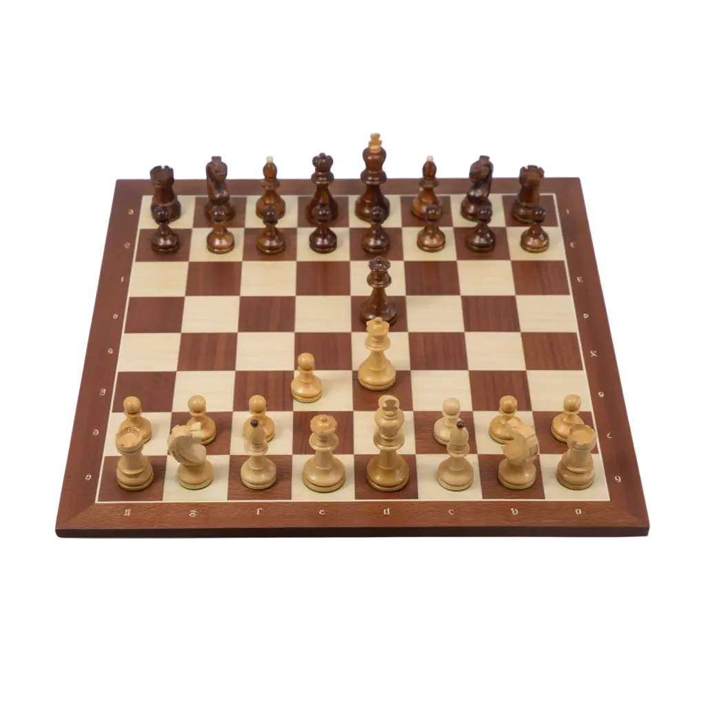 Échiquier en Bois d'Acajou | Ensemble de Tournoi avec Design Staunton | Élégance et Praticité 1