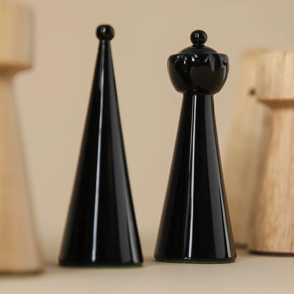 Ensemble d'Échecs en Ébène et Buis avec Finition Mate | Plateau Spacieux pour Parties Stratégiques 2