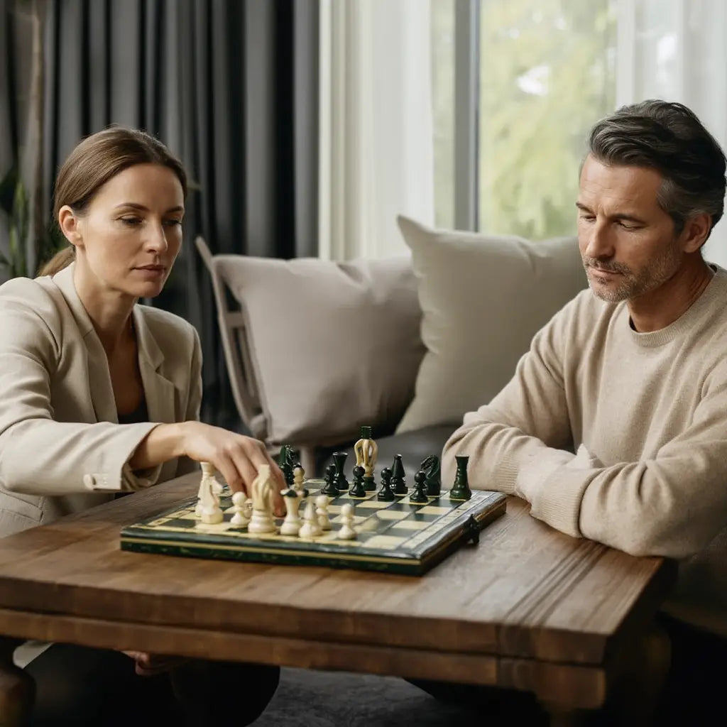 Échiquier de Luxe en Bois d'Acacia avec Pièces Lestées | Design Élégant pour un Jeu Précis 2