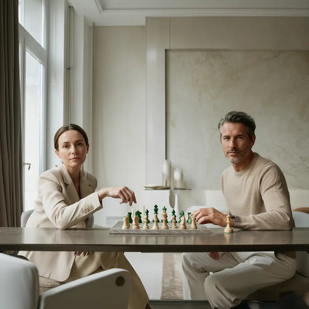 Echiquier en Bois de Frêne | Jeu d'Échecs avec Pièces Sculptées | Design Élégant pour Une Expérience de Jeu Unique 2