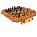 Échiquier en Bois d'Olivier avec Rangement Intégré | Artisanat Unique pour Décoration et Jeu 1