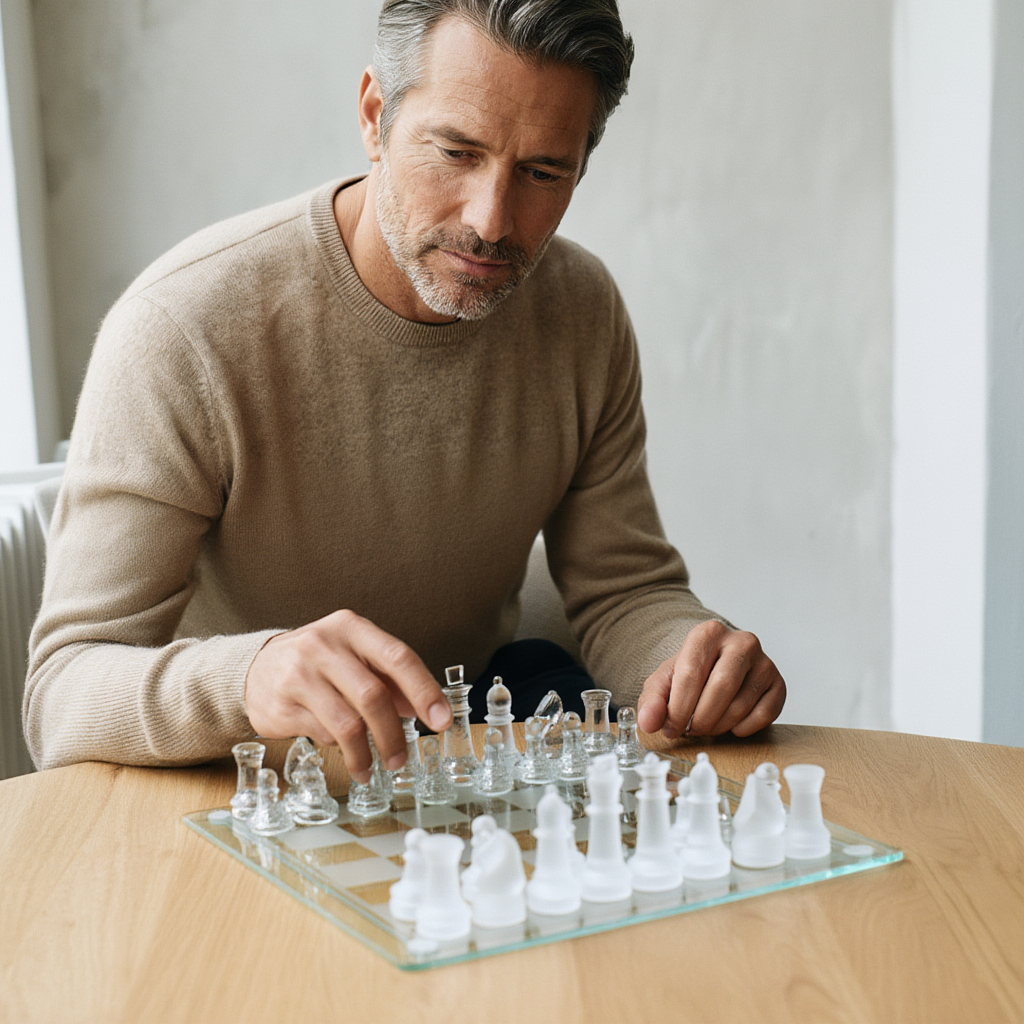 Échiquier en Verre K9 | Jeu d'Échecs Élégant avec Design Contemporain | Idéal pour Décoration et Jeu 7