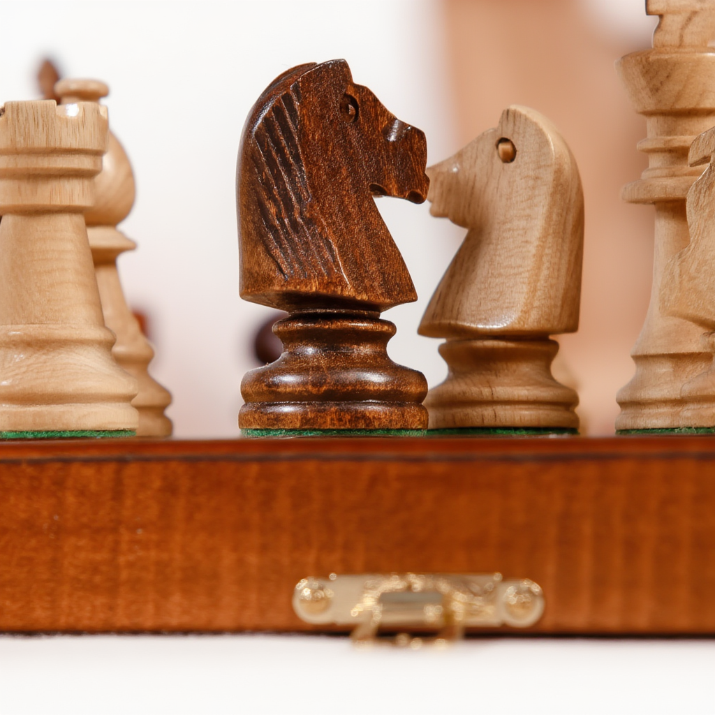 Prestige Staunton | Échiquier Pliant en Acajou avec Compartiment Intégré | Élégance et Praticité pour Passionnés 6