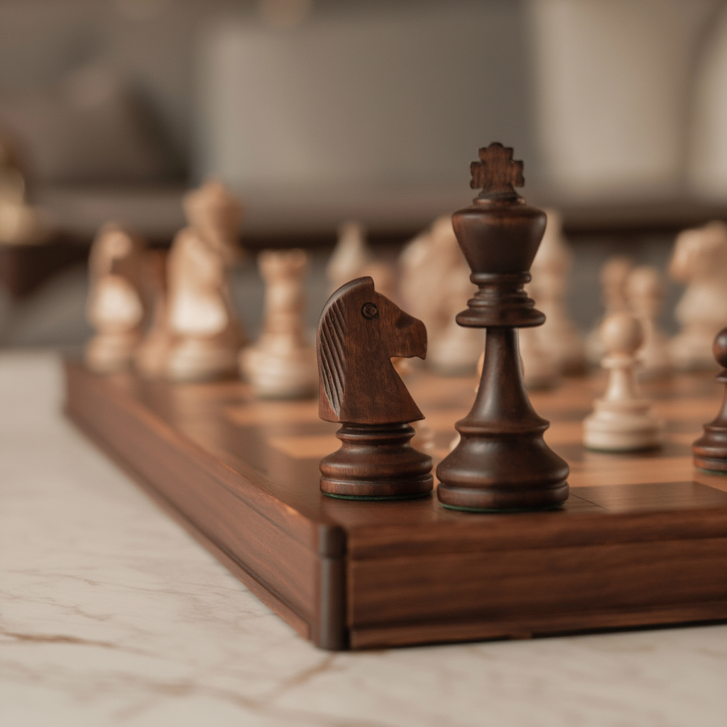 Prestige Staunton | Échiquier Pliant en Acajou avec Compartiment Intégré | Élégance et Praticité pour Passionnés 2