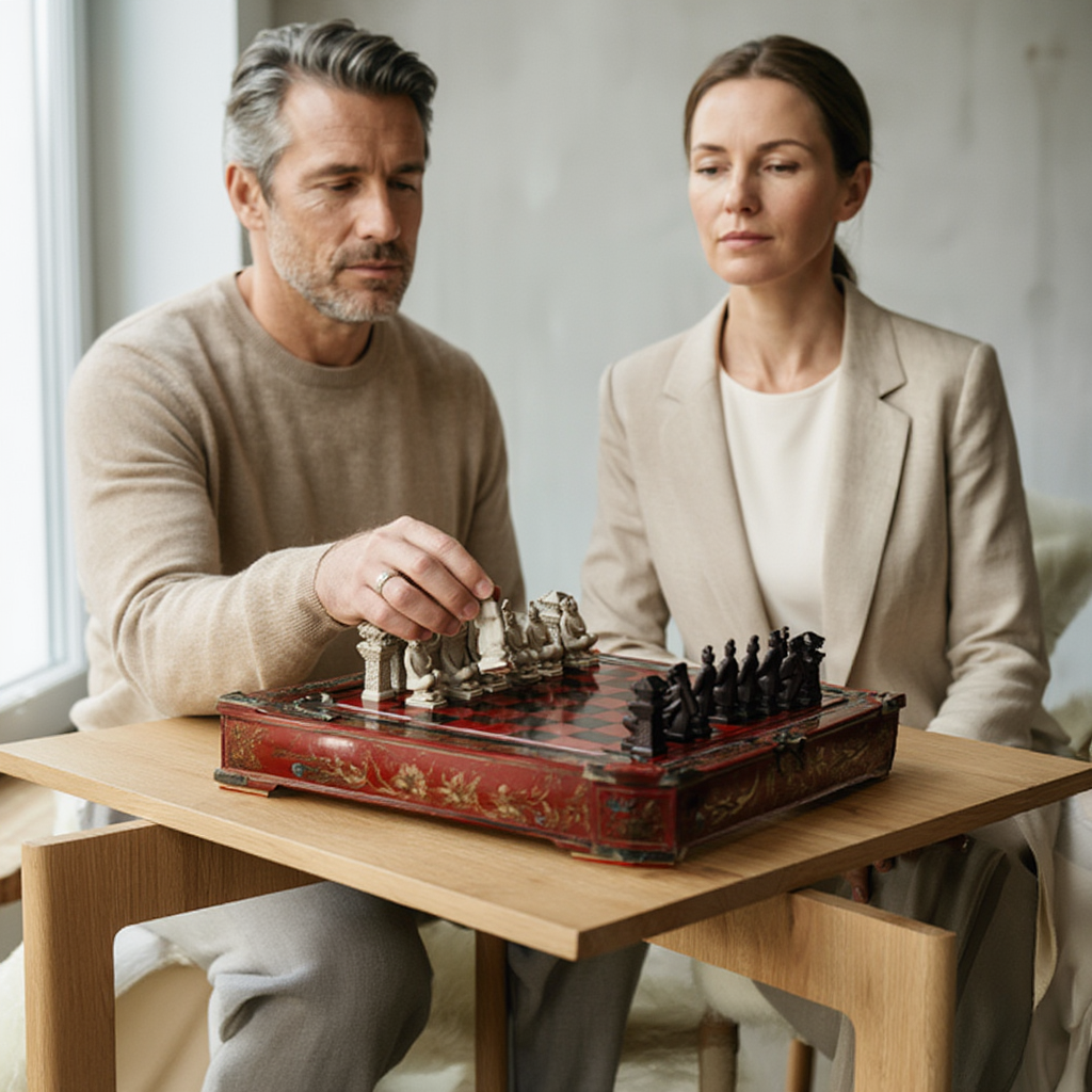 Échiquier Design en Bois avec Pièces Sculptées | Traditionnel pour Passionnés d'Échecs 8