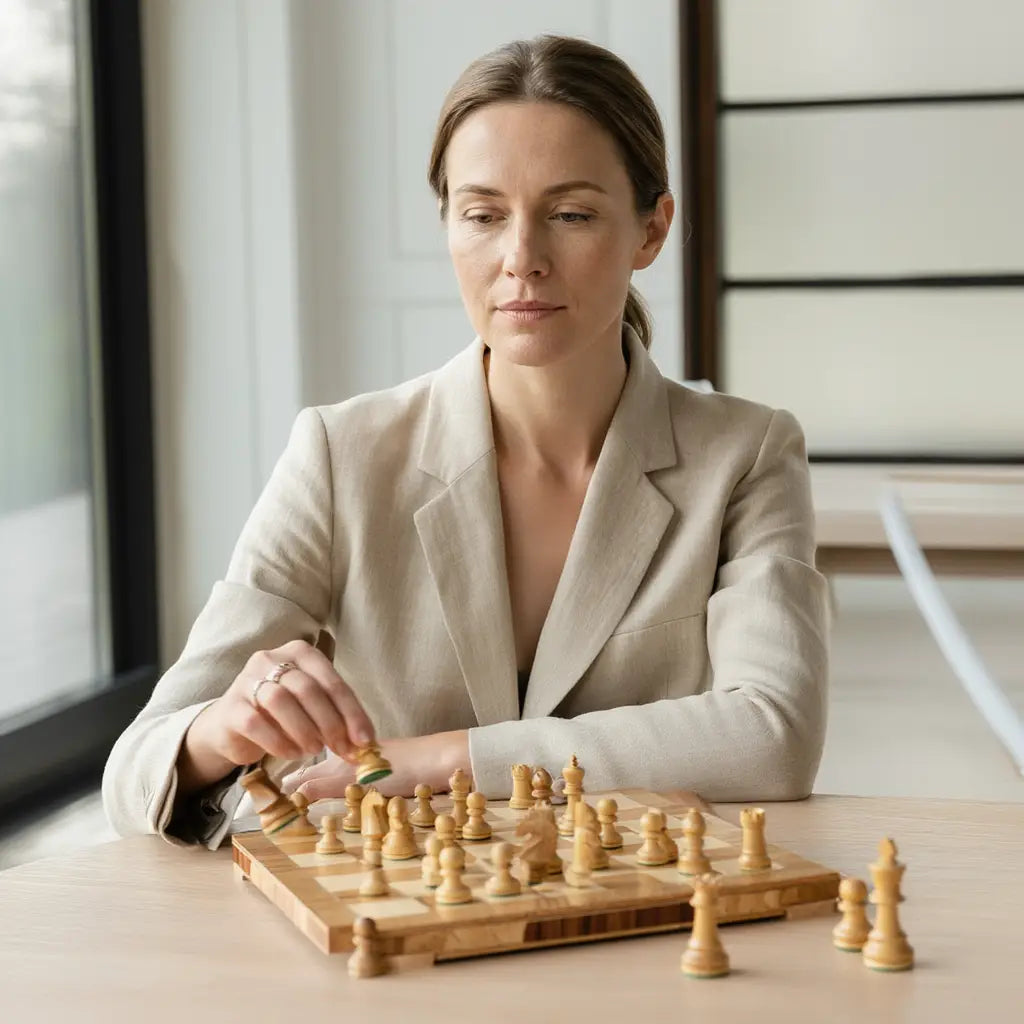 Jeu d'Échecs en Bois de Sheesham | Échiquier en Bois avec Pièces Pondérées | Idéal pour Passionnés 3