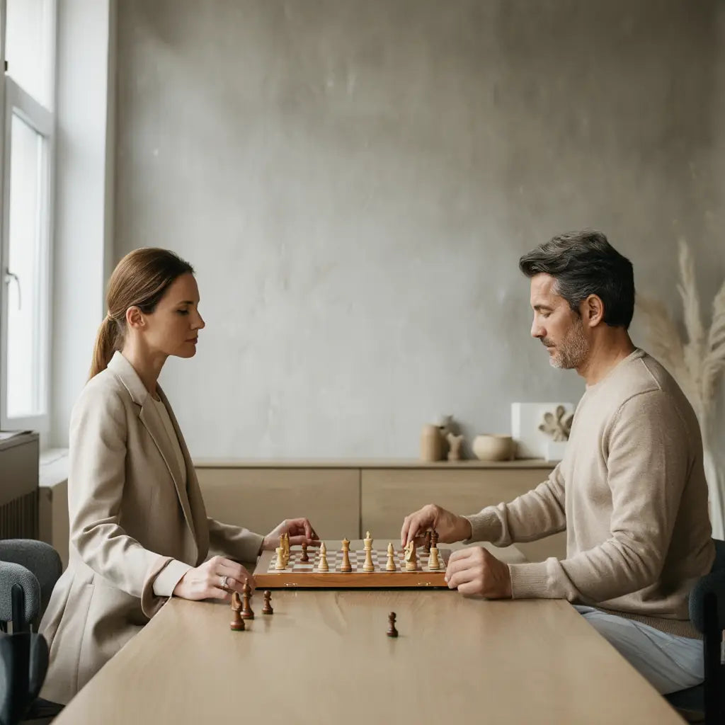 Jeu d'Échecs en Bois d'Acajou | Pièces Sculptées à la Main pour Passionnés 5