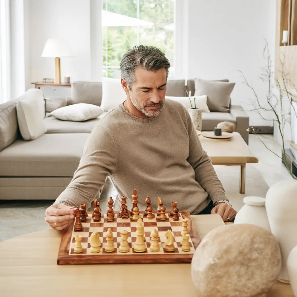Échiquier de Luxe en Bois Dacajou avec Compartiment de Rangement | Élégance pour Passionnés 6