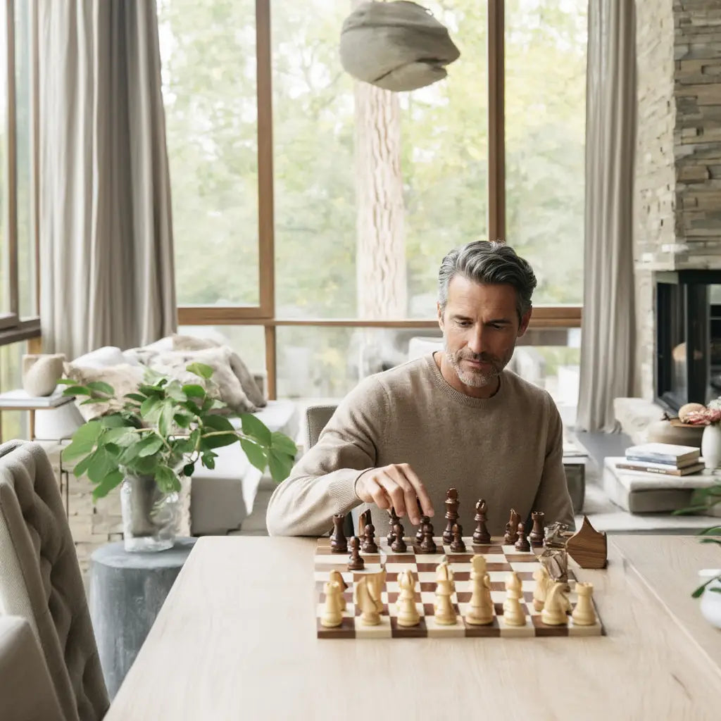 Jeu d'Échecs en Bois | Échiquier Enroulable Pratique avec Finition Artisanale | Idéal pour Jouer Partout 5