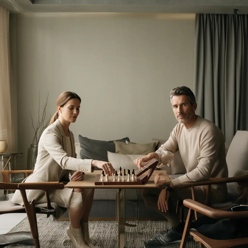 Jeu d'Échecs en Bois d'Acacia | Échiquier Fait Main avec Finition Mate | Élégance pour Passionnés 2