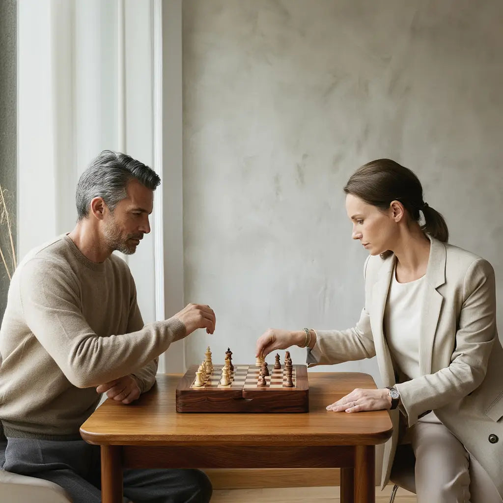 Coffret de Jeu d'Échecs Magnétique en Bois de Sheesham avec Rangement Pratique 3