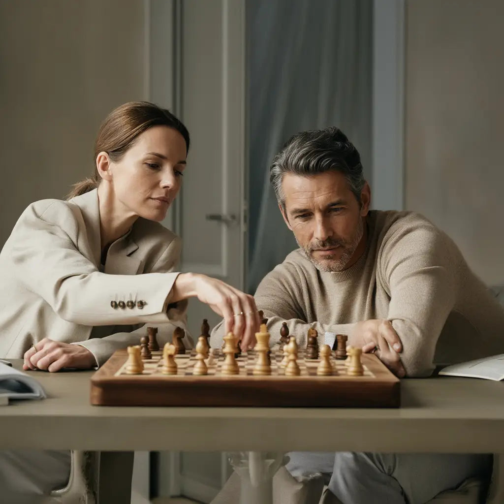 Jeu d'Échecs en Bois Magnétique Pliant avec Artisanat Élégant pour Parties Inoubliables 2