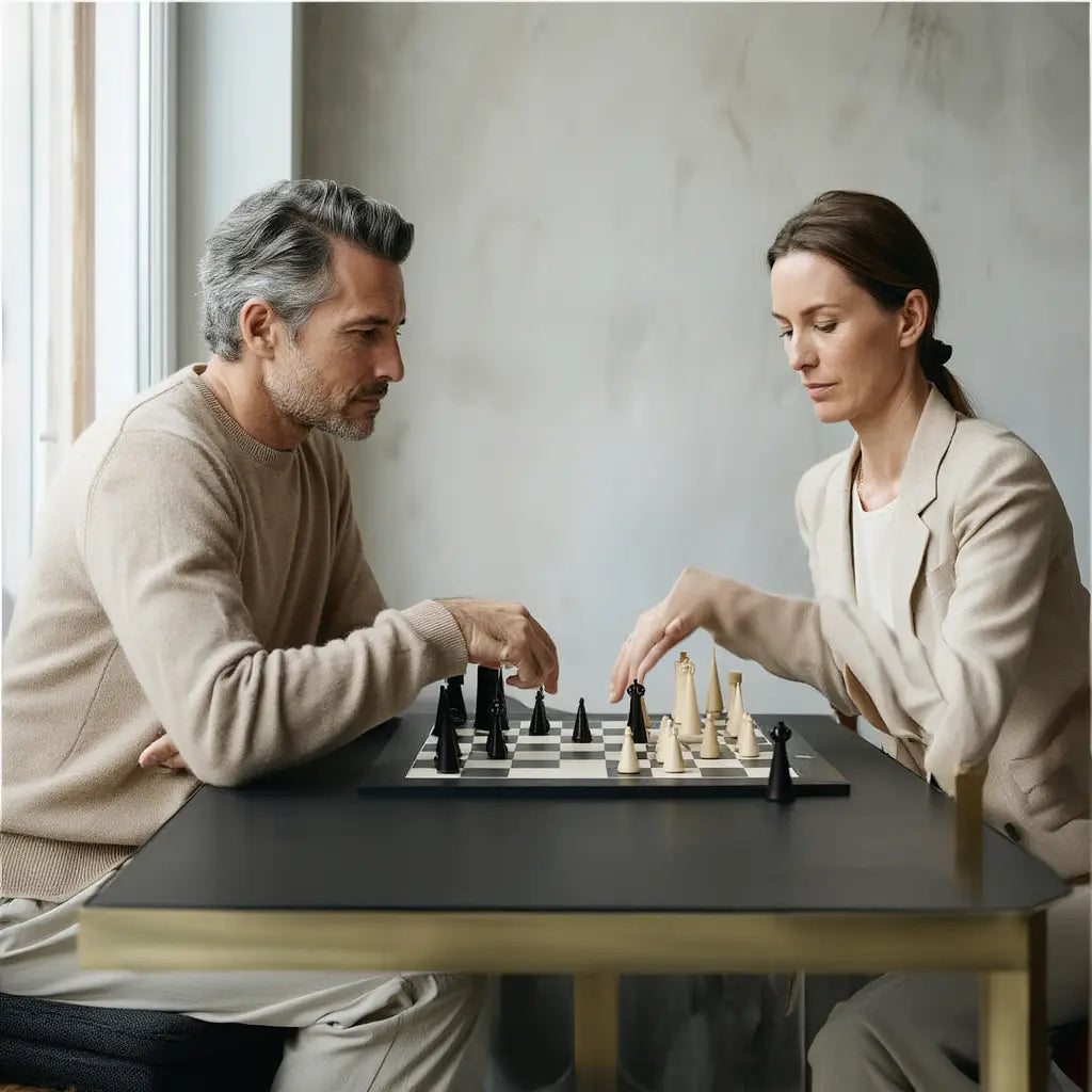 Ensemble d'Échecs en Ébène et Buis avec Finition Mate | Plateau Spacieux pour Parties Stratégiques 4