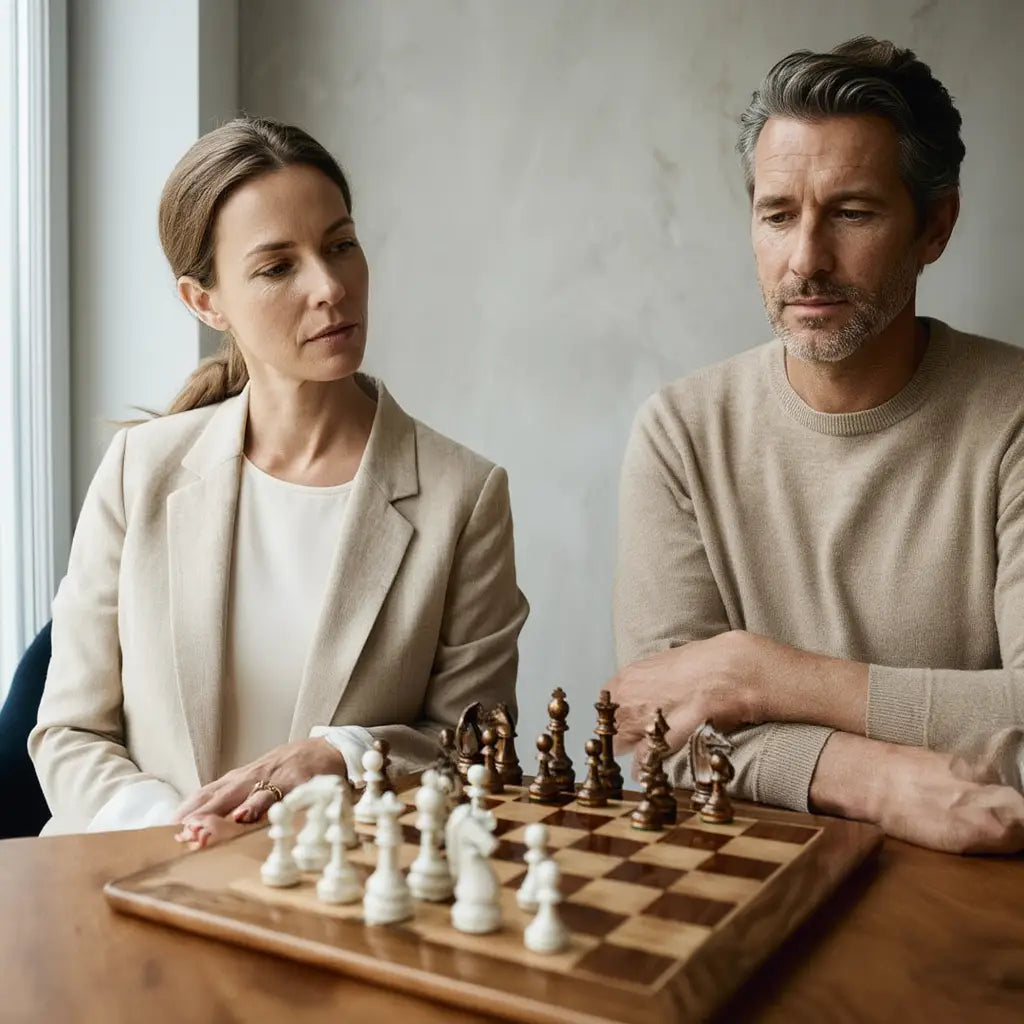 Coffret de Jeu d'Echecs en Marbre avec Pieces Peintes à la Main | Echiquier Élégant pour Parties Mémorables 5