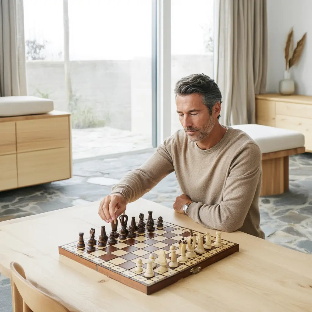 Échiquier en Bois Artisanale avec Finition Mate | Design Élégant pour Passionnés de Jeux 6