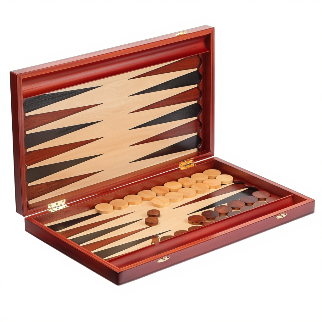 Ensemble de Backgammon en Bois | Jeu de Société Élégant avec Pièces Artisanales | Moments Inoubliables pour Amateurs de Jeux 4