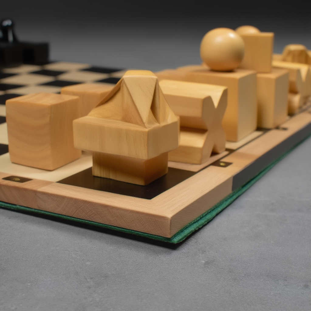 Jeu d'Échecs en Bois | Échiquier avec Pièces Sculptées et Finition Mate | Élégant pour Passionnés