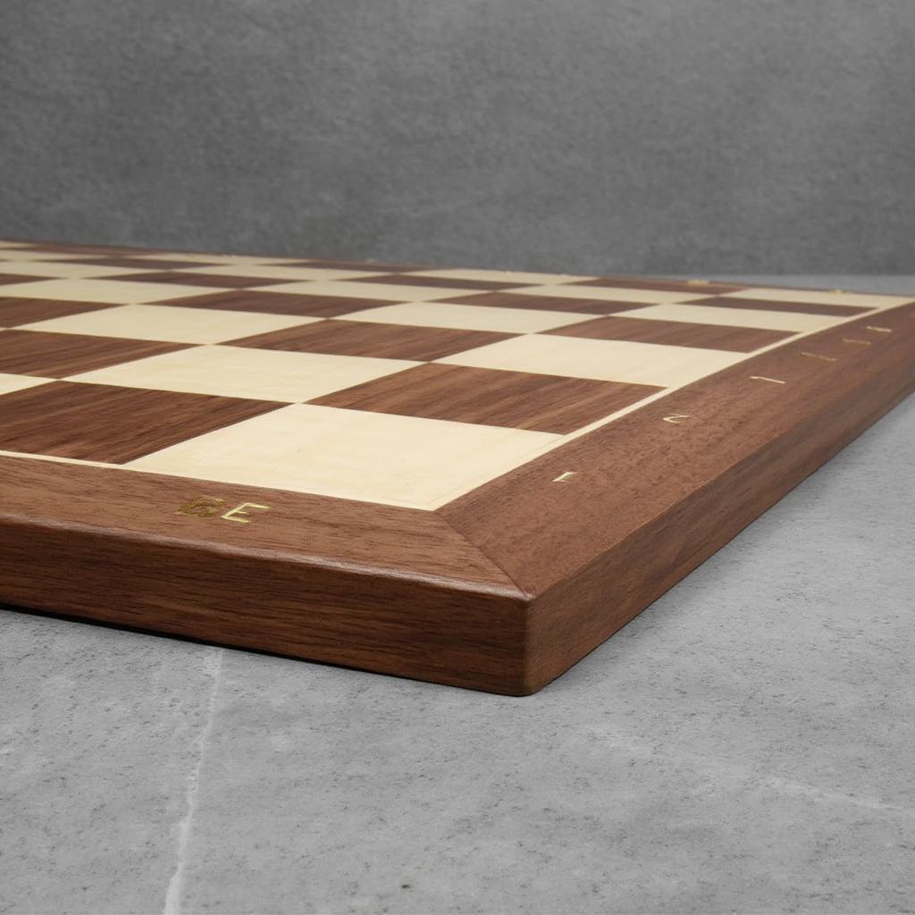 Échiquier en Bois | Jeu d'Échecs avec Pièces Sculptées en Ébène et Buis