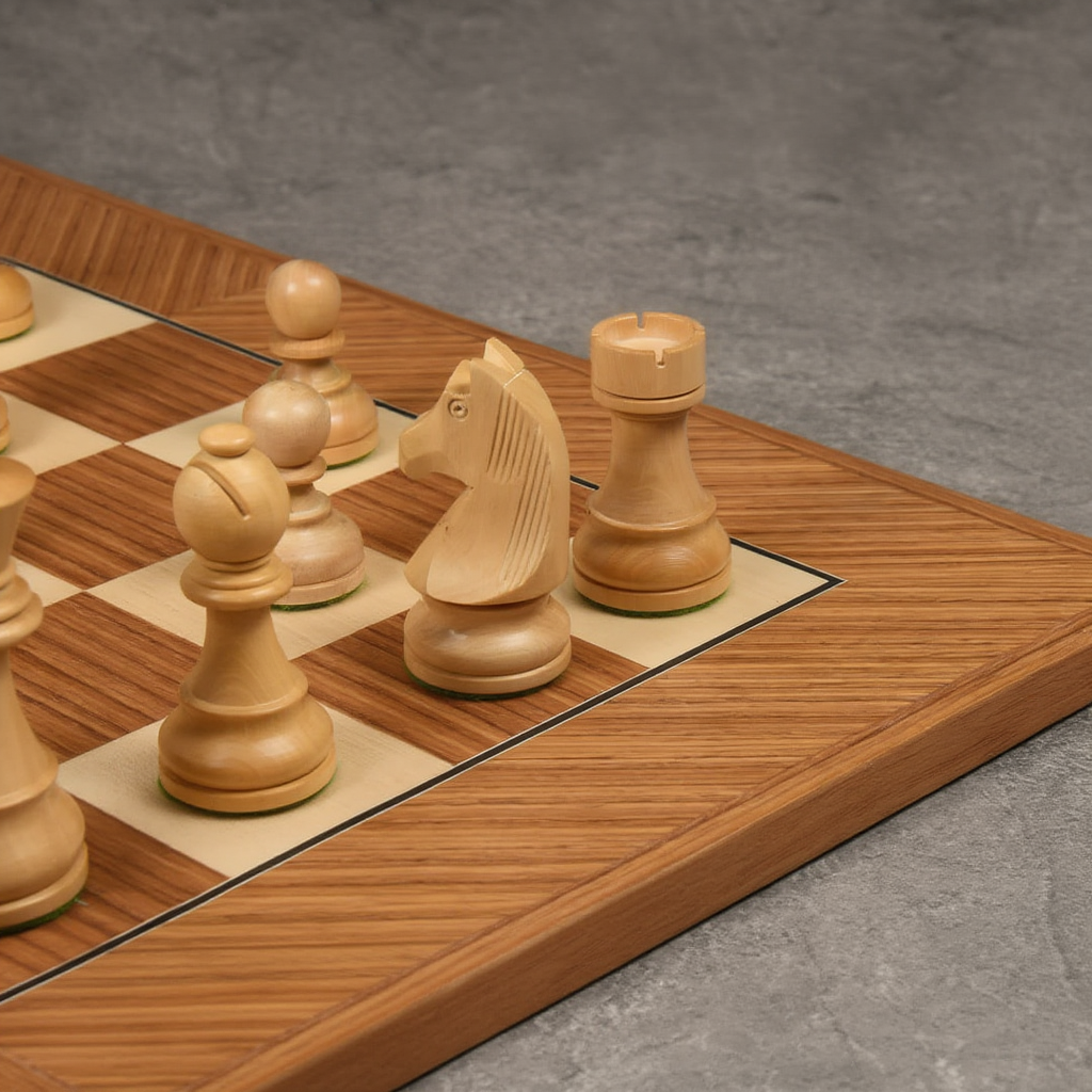 Jeu d'Échecs en Bois de Sheesham | Échiquier en Bois avec Pièces Pondérées | Idéal pour Passionnés