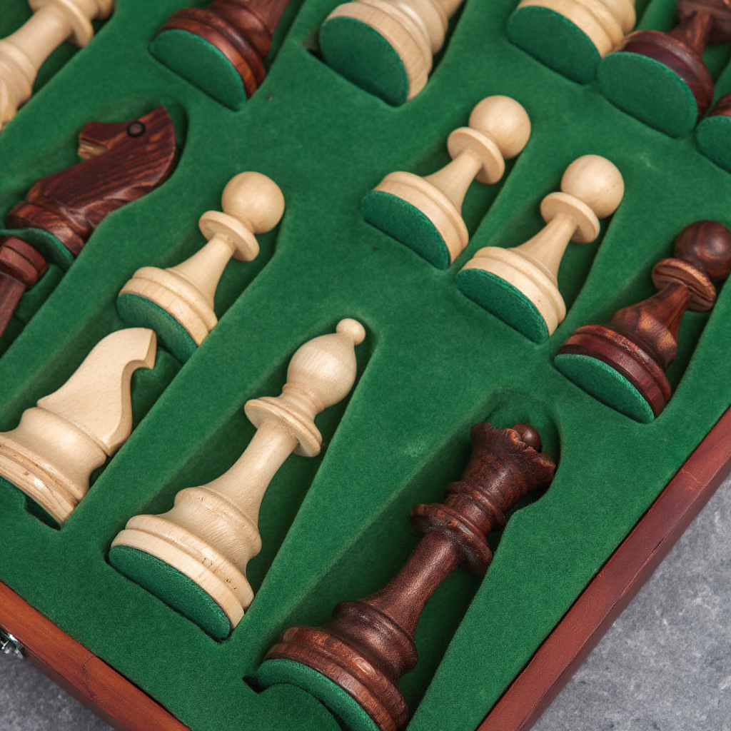 Échiquier en Bois avec Finition Mate | Design Élégant pour Passionnés de Jeux