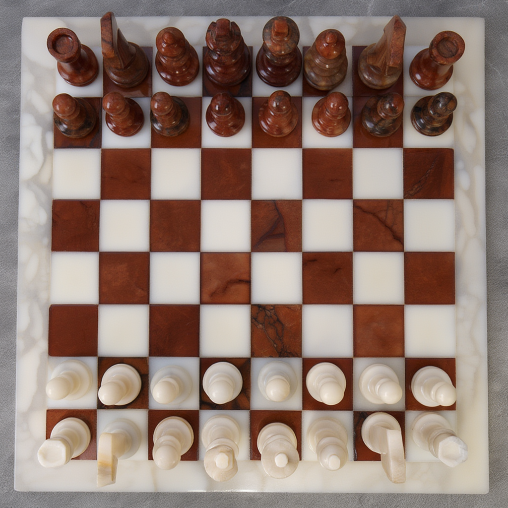 Echiquier en Bois de Frêne | Jeu d'Échecs avec Pièces Sculptées |Expérience de Jeu Unique