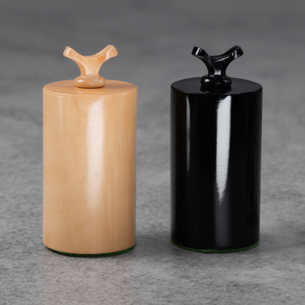 Ensemble d'Échecs en Ébène et Buis avec Finition Mate | Plateau Spacieux pour Parties Stratégiques