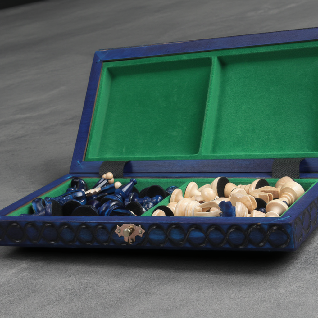 Jeu d'Échecs en Bois Minimaliste avec Pièces Lestées | Élégance et Design pour Parties Stratégiques
