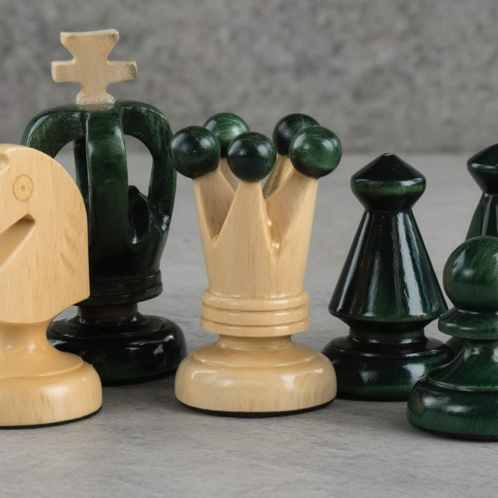 Échiquier en Bois d'Acacia avec Pièces Lestées | Design Élégant pour un Jeu Précis