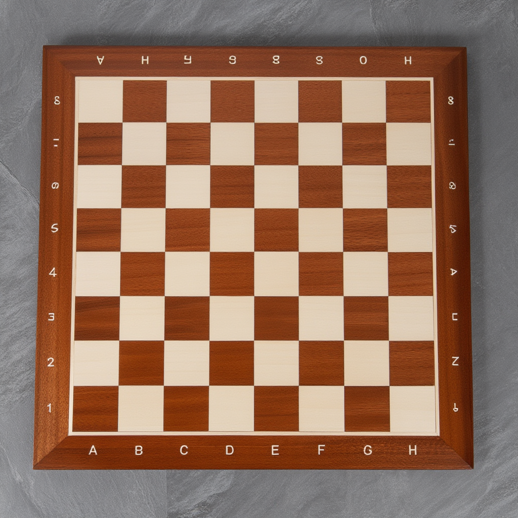 Échiquier en Bois d'Acajou | Ensemble de Tournoi avec Design Staunton | Élégance et Praticité