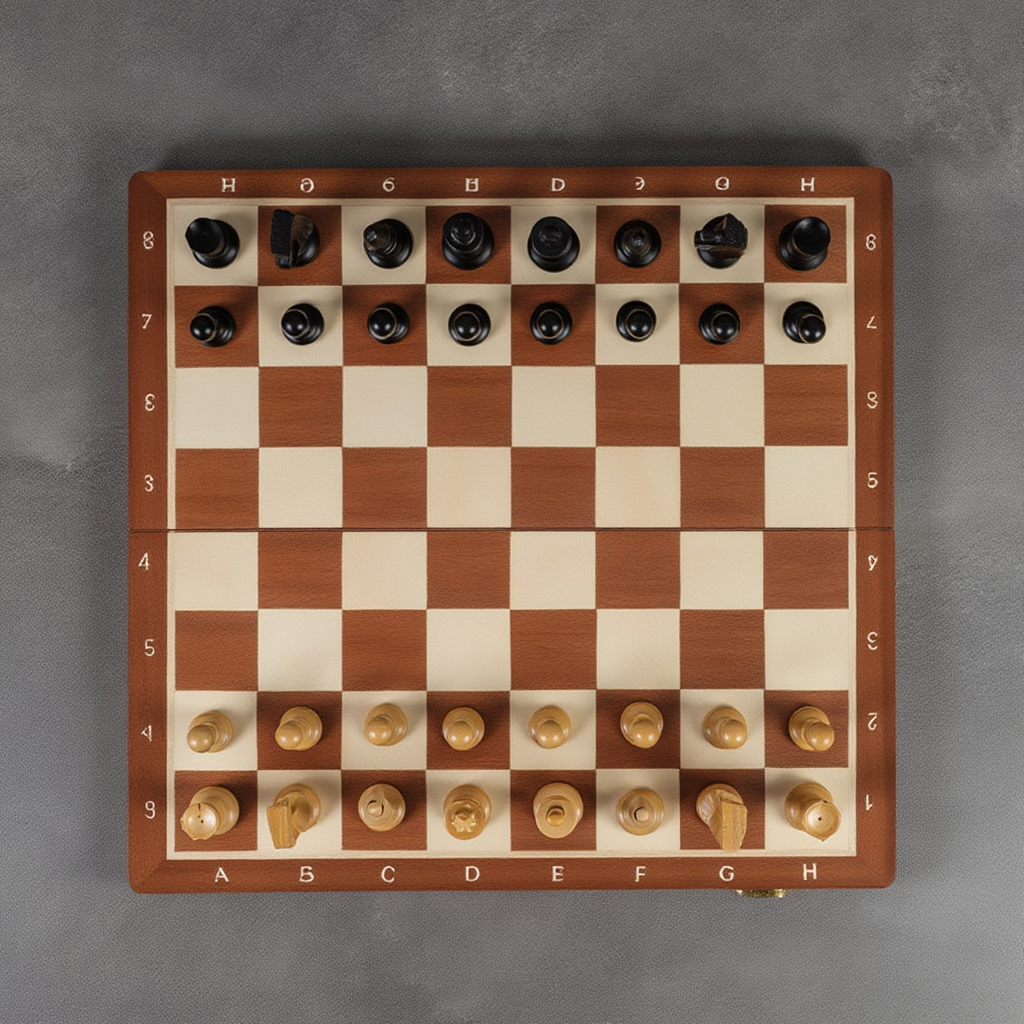 Jeu d'Échecs en Bois d'Acajou | Pièces Sculptées en bois pour Passionnés