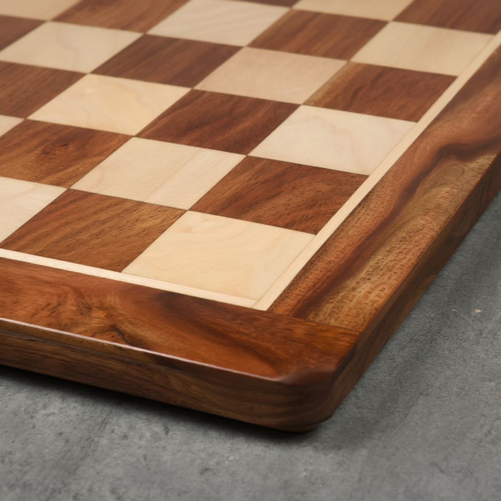 Jeu d'Échecs en Bois | Échiquier Élégant avec Finition Mate pour Collectionneurs