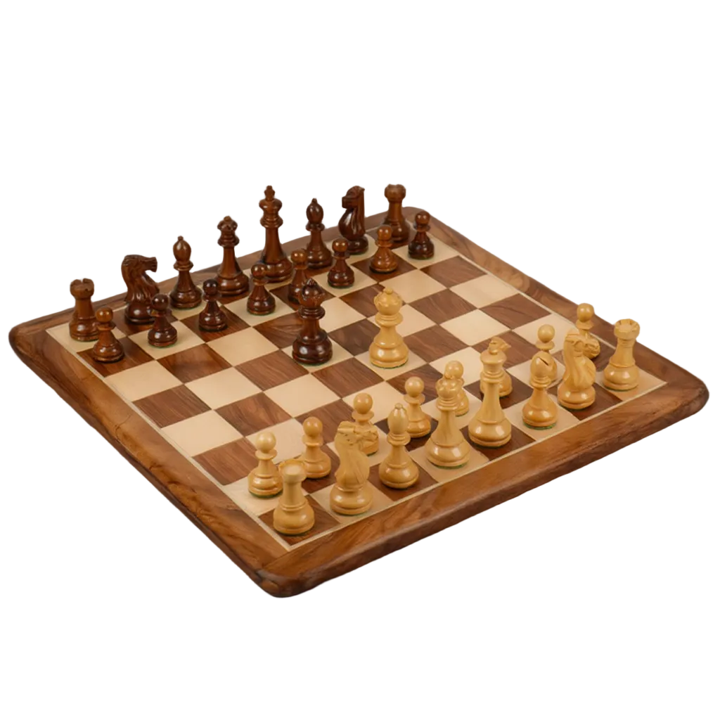 Échiquier en Bois de Cerisier | Jeu d'Échecs avec Pièces Sculptées | Élégance et Durabilité
