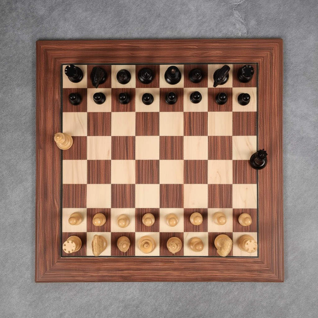 Echiquier en Bois de Buis et Ébène | Jeu d'Échec avec Plateau Inclus pour Passionnés de Stratégie